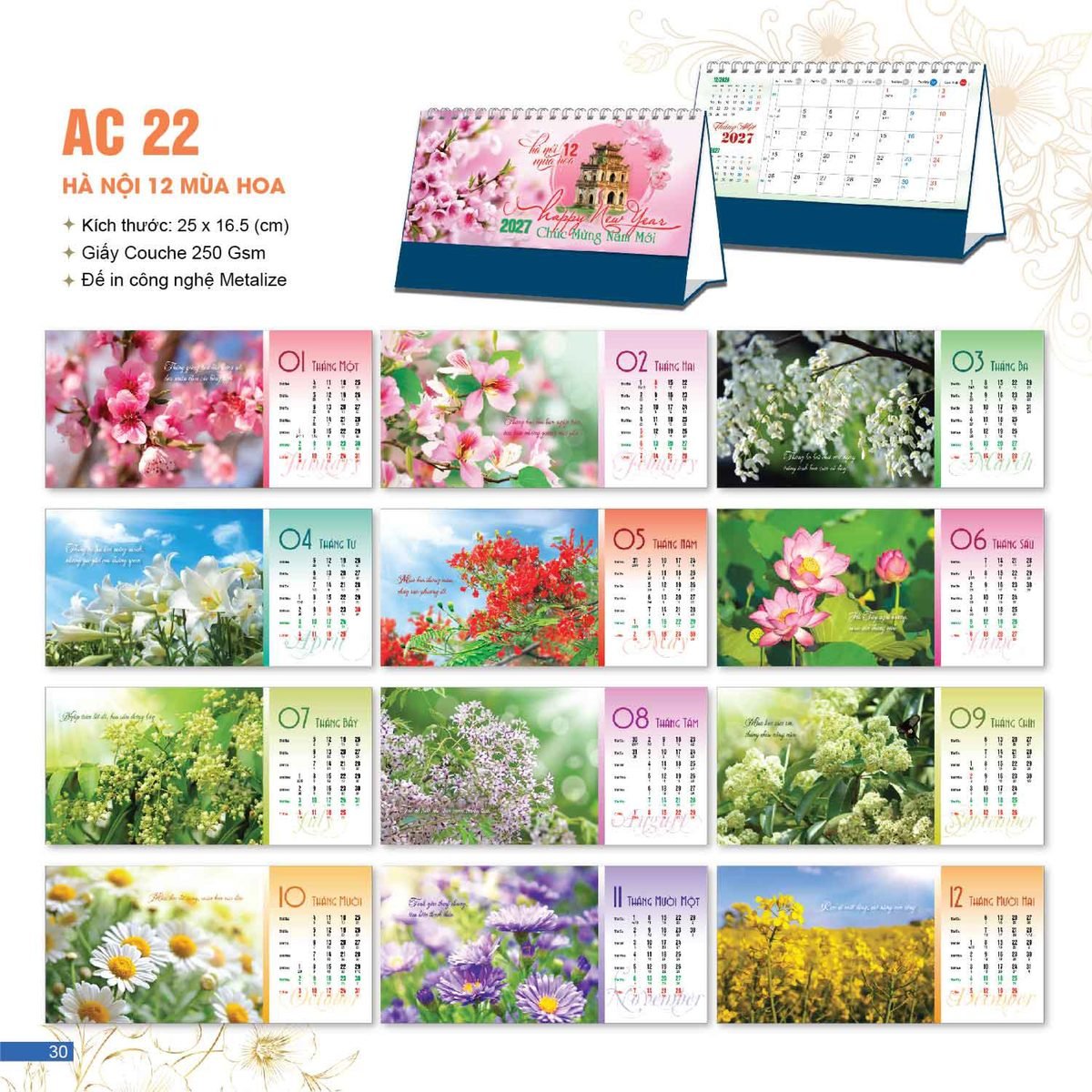 Lịch Bloc 2027 AC Mẫu AC22 - Hà Nội (25 x 16 cm) Quà Tặng Tri Ân Ngành Giáo Dục & Nhà Trường Lịch Bloc 2027 AC Mẫu AC22 - Hà Nội (25 x 16 cm) Quà Tặng Tri Ân Ngành Giáo Dục & Nhà Trường in logo doanh nghiệp quà tặng Tết tại Quà Tặng Giáo Dục VN