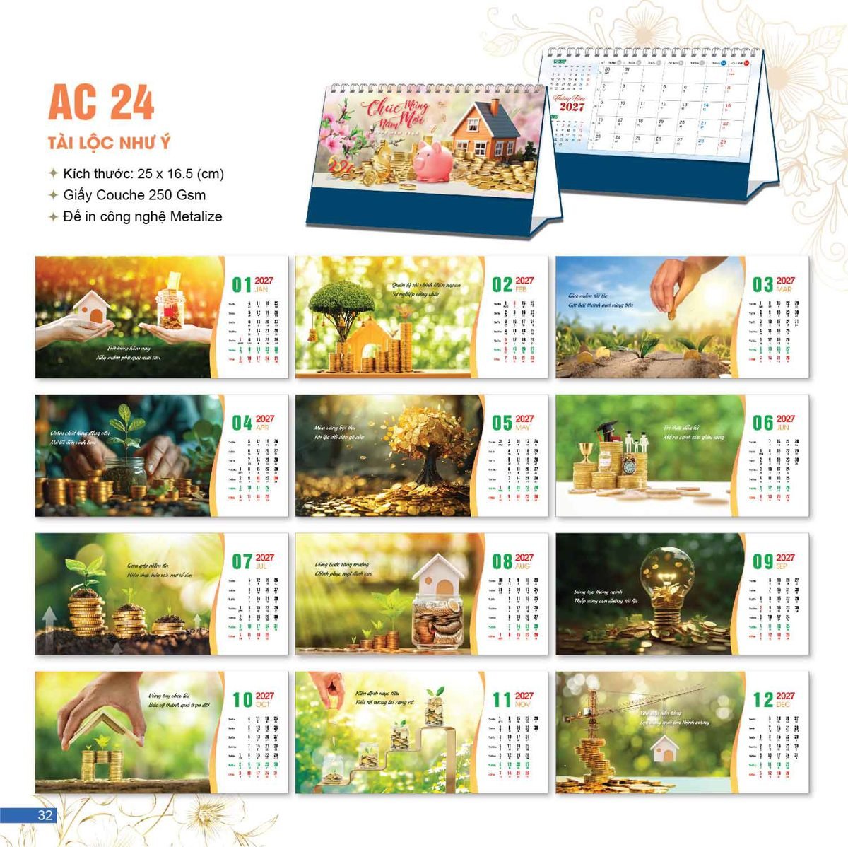 Lịch Bloc 2027 AC Mẫu AC24 - Tài Lộc Như Ý (25 x 16 cm) Quà Tặng Tri Ân Ngành Giáo Dục & Nhà Trường Lịch Bloc 2027 AC Mẫu AC24 - Tài Lộc Như Ý (25 x 16 cm) Quà Tặng Tri Ân Ngành Giáo Dục & Nhà Trường in logo doanh nghiệp quà tặng Tết tại Quà Tặng Giáo Dục VN