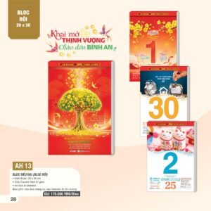 Lịch Bloc Siêu Đại 2027 AH Mẫu AH1314 (20 x 30cm) Quà Tặng Tri Ân Ngành Giáo Dục & Nhà Trường in logo doanh nghiệp quà tặng Tết tại Quà Tặng Giáo Dục VN