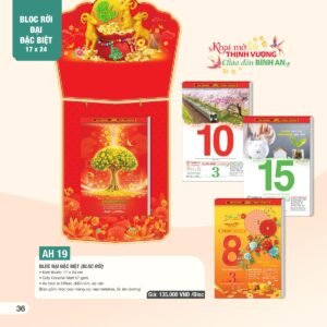 Lịch Bloc Đại Đặc Biệt 2027 AH Mẫu AH19 (17 x 24cm) Quà Tặng Tri Ân Ngành Giáo Dục & Nhà Trường in logo doanh nghiệp quà tặng Tết tại Quà Tặng Giáo Dục VN