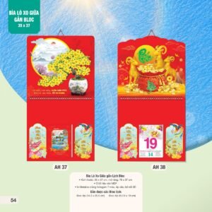 Lịch Treo Tường Lò Xo 2027 AH Mẫu AH37 (35 x 37 cm) Quà Tặng Tri Ân Ngành Giáo Dục & Nhà Trường in logo doanh nghiệp quà tặng Tết tại Quà Tặng Giáo Dục VN