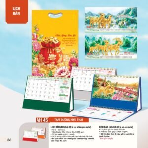 Lịch Bàn Chữ M (Có Note 52 Tuần) 2027 AH Mẫu AH45 (24 x 16cm) Quà Tặng Tri Ân Ngành Giáo Dục & Nhà Trường in logo doanh nghiệp quà tặng Tết tại Quà Tặng Giáo Dục VN