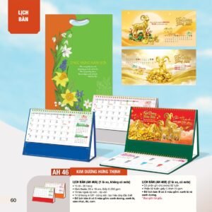 Lịch Bàn Chữ M (Có Note 52 Tuần) 2027 AH Mẫu AH46 (24 x 16cm) Quà Tặng Tri Ân Ngành Giáo Dục & Nhà Trường in logo doanh nghiệp quà tặng Tết tại Quà Tặng Giáo Dục VN