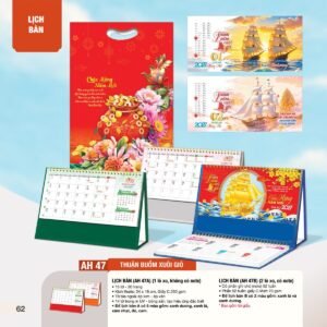 Lịch Bàn Chữ M (Có Note 52 Tuần) 2027 AH Mẫu AH47 - Thuận Buồm Xuôi Gió (24 x 16cm) Quà Tặng Tri Ân Ngành Giáo Dục & Nhà Trường in logo doanh nghiệp quà tặng Tết tại Quà Tặng Giáo Dục VN