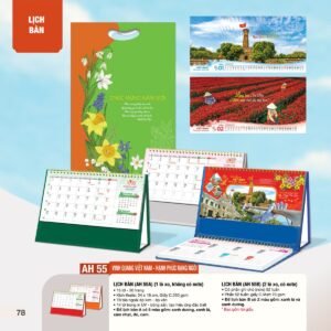 Lịch Bàn Chữ M (Có Note 52 Tuần) 2027 AH Mẫu AH55 (24 x 16cm) Quà Tặng Tri Ân Ngành Giáo Dục & Nhà Trường in logo doanh nghiệp quà tặng Tết tại Quà Tặng Giáo Dục VN