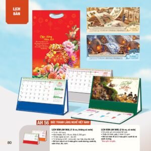 Lịch Bàn Chữ M (Có Note 52 Tuần) 2027 AH Mẫu AH56 (24 x 16cm) Quà Tặng Tri Ân Ngành Giáo Dục & Nhà Trường in logo doanh nghiệp quà tặng Tết tại Quà Tặng Giáo Dục VN