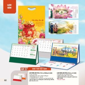 Lịch Bàn Chữ M (Có Note 52 Tuần) 2027 AH Mẫu AH57 (24 x 16cm) Quà Tặng Tri Ân Ngành Giáo Dục & Nhà Trường in logo doanh nghiệp quà tặng Tết tại Quà Tặng Giáo Dục VN