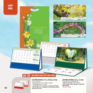 Lịch Bàn Chữ M (Có Note 52 Tuần) 2027 AH Mẫu AH58 (24 x 16cm) Quà Tặng Tri Ân Ngành Giáo Dục & Nhà Trường in logo doanh nghiệp quà tặng Tết tại Quà Tặng Giáo Dục VN
