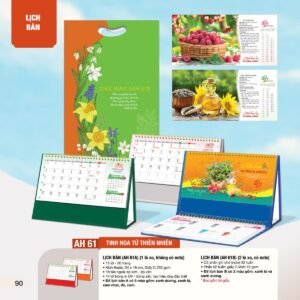 Lịch Bàn Chữ M (Có Note 52 Tuần) 2027 AH Mẫu AH61 (24 x 16cm) Quà Tặng Tri Ân Ngành Giáo Dục & Nhà Trường in logo doanh nghiệp quà tặng Tết tại Quà Tặng Giáo Dục VN
