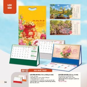 Lịch Bàn Chữ M (Có Note 52 Tuần) 2027 AH Mẫu AH63 (24 x 16cm) Quà Tặng Tri Ân Ngành Giáo Dục & Nhà Trường in logo doanh nghiệp quà tặng Tết tại Quà Tặng Giáo Dục VN