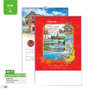 Lịch Treo Tường Lò Xo 7 Tờ 2027 AH Mẫu AH72 (40 x 60 cm) Quà Tặng Tri Ân Ngành Giáo Dục & Nhà Trường in logo doanh nghiệp quà tặng Tết tại Quà Tặng Giáo Dục VN
