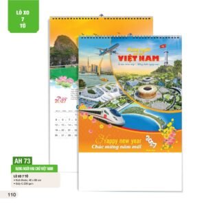 Lịch Treo Tường Lò Xo 7 Tờ 2027 AH Mẫu AH73 (40 x 60cm) Quà Tặng Tri Ân Ngành Giáo Dục & Nhà Trường in logo doanh nghiệp quà tặng Tết tại Quà Tặng Giáo Dục VN