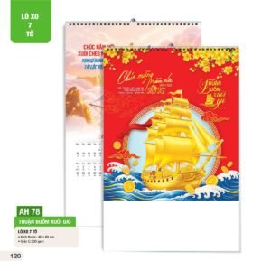 Lịch Treo Tường Lò Xo 7 Tờ 2027 AH Mẫu AH78 (40 x 60cm) Quà Tặng Tri Ân Ngành Giáo Dục & Nhà Trường in logo doanh nghiệp quà tặng Tết tại Quà Tặng Giáo Dục VN
