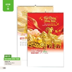 Lịch Treo Tường Lò Xo 7 Tờ 2027 AH Mẫu AH81 (40 x 60cm) Quà Tặng Tri Ân Ngành Giáo Dục & Nhà Trường in logo doanh nghiệp quà tặng Tết tại Quà Tặng Giáo Dục VN