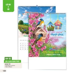 Lịch Treo Tường Lò Xo 7 Tờ 2027 AH Mẫu AH82 (40 x 60cm) Quà Tặng Tri Ân Ngành Giáo Dục & Nhà Trường in logo doanh nghiệp quà tặng Tết tại Quà Tặng Giáo Dục VN