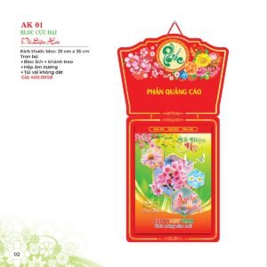 Lịch Bloc 2027 AK Mẫu AK01 (29 x 41 cm) Quà Tặng Tri Ân Ngành Giáo Dục & Nhà Trường in logo doanh nghiệp quà tặng Tết tại Quà Tặng Giáo Dục VN