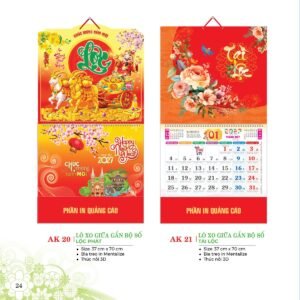 Lịch Treo Tường Lò Xo 2027 AK Mẫu AK20 (40 x 60 cm) Quà Tặng Tri Ân Ngành Giáo Dục & Nhà Trường in logo doanh nghiệp quà tặng Tết tại Quà Tặng Giáo Dục VN
