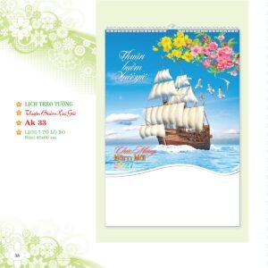 Lịch Treo Tường Lò Xo 2027 AK Mẫu AK33 (01  x  42 cm) Quà Tặng Tri Ân Ngành Giáo Dục & Nhà Trường in logo doanh nghiệp quà tặng Tết tại Quà Tặng Giáo Dục VN