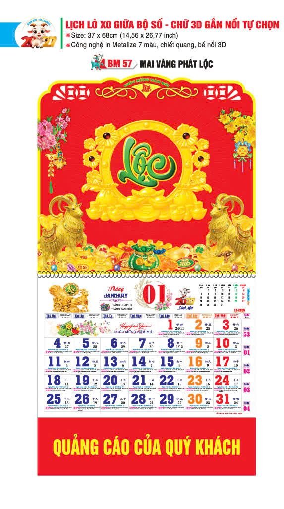 Lịch Bloc 2027 BM57 Quà Tặng Tri Ân Ngành Giáo Dục & Nhà Trường