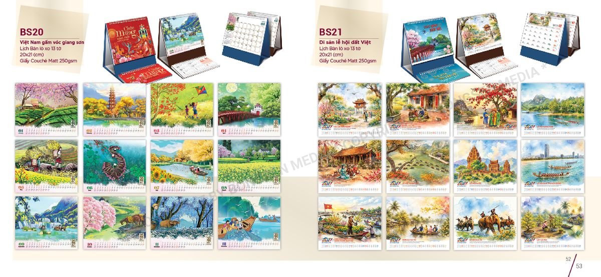 Lịch Để Bàn Nghệ Thuật 2027 BS27 Quà Tặng Tri Ân Ngành Giáo Dục & Nhà Trường