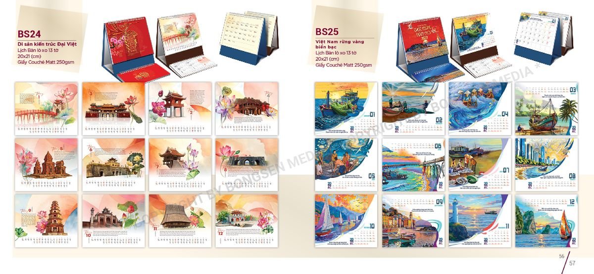Lịch Để Bàn Nghệ Thuật 2027 BS29 Quà Tặng Tri Ân Ngành Giáo Dục & Nhà Trường