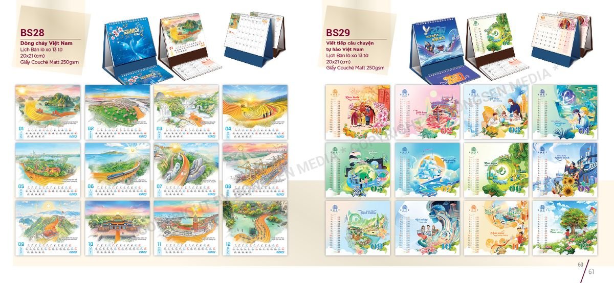 Lịch Để Bàn Nghệ Thuật 2027 BS31 Quà Tặng Tri Ân Ngành Giáo Dục & Nhà Trường