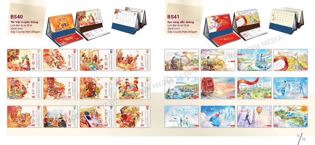 Lịch Để Bàn Nghệ Thuật 2027 BS37 Quà Tặng Tri Ân Ngành Giáo Dục & Nhà Trường