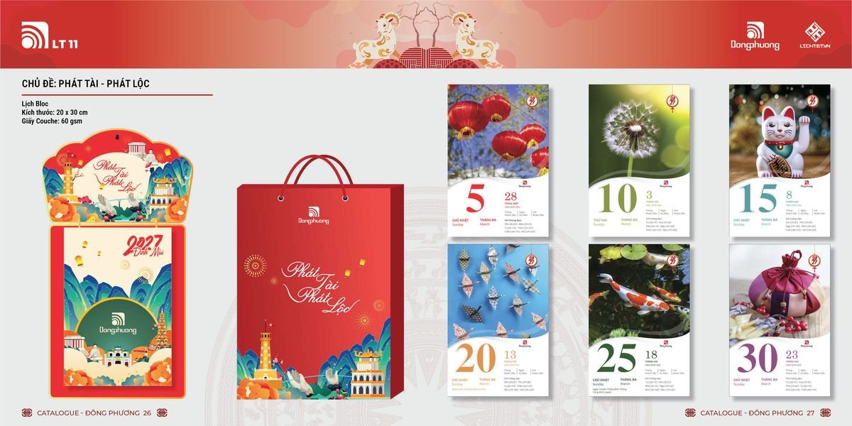 Lịch Bloc ĐP 2027 DP12 Quà Tặng Tri Ân Ngành Giáo Dục & Nhà Trường