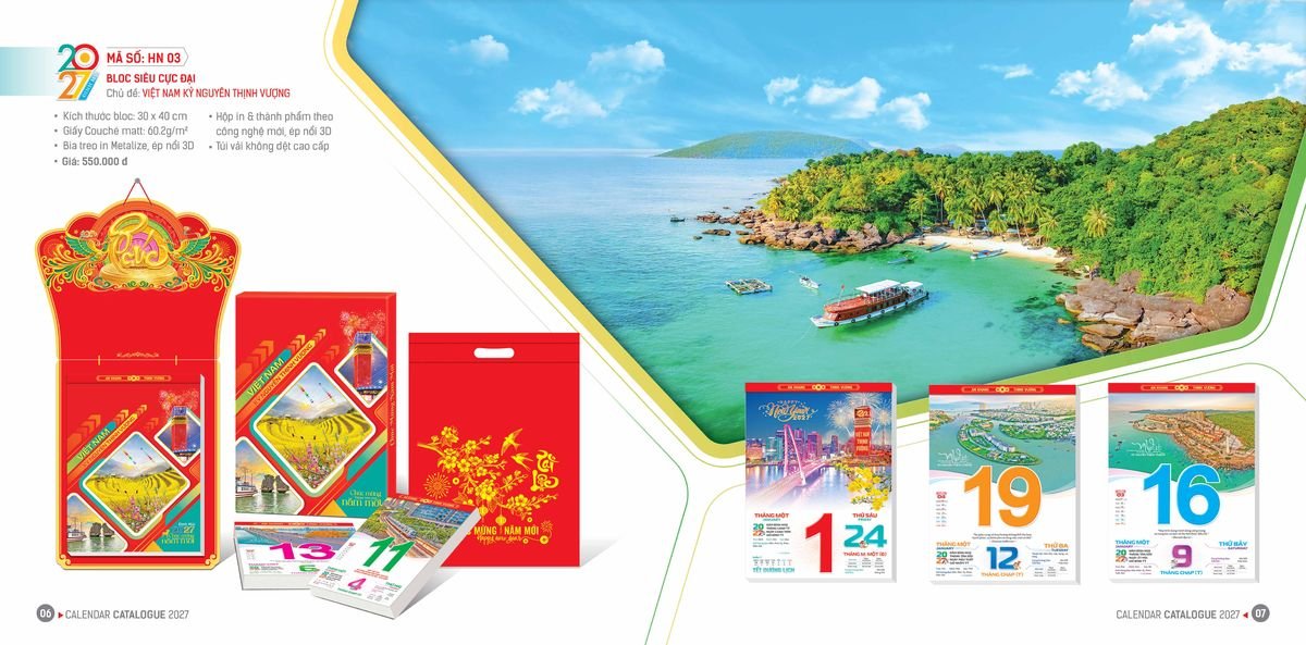 Lịch Bloc Hoa Niên 2027 ĐP DPHN02 Quà Tặng Tri Ân Ngành Giáo Dục & Nhà Trường