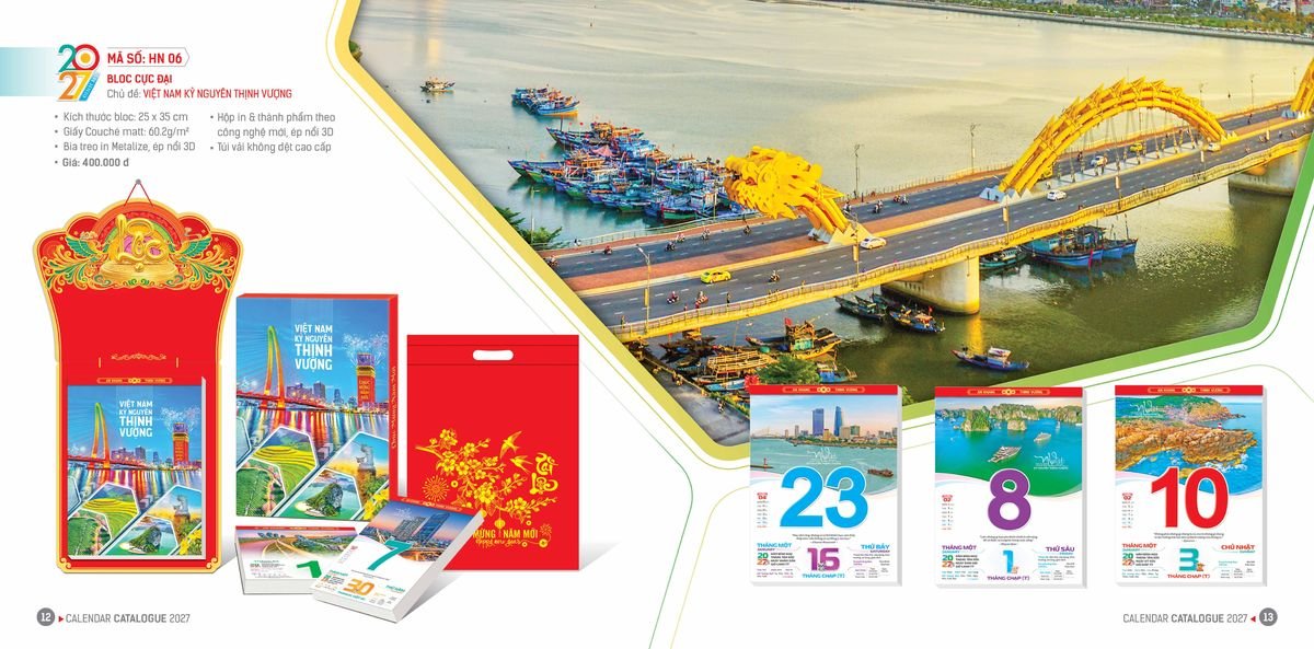 Lịch Bloc Hoa Niên 2027 ĐP DPHN05 Quà Tặng Tri Ân Ngành Giáo Dục & Nhà Trường