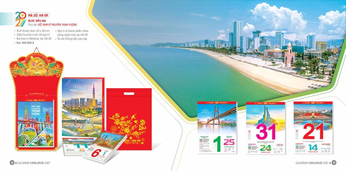 Lịch Bloc Hoa Niên 2027 ĐP DPHN08 Quà Tặng Tri Ân Ngành Giáo Dục & Nhà Trường