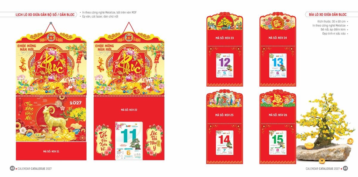 Lịch Bloc Hoa Niên 2027 ĐP DPHN23 Quà Tặng Tri Ân Ngành Giáo Dục & Nhà Trường