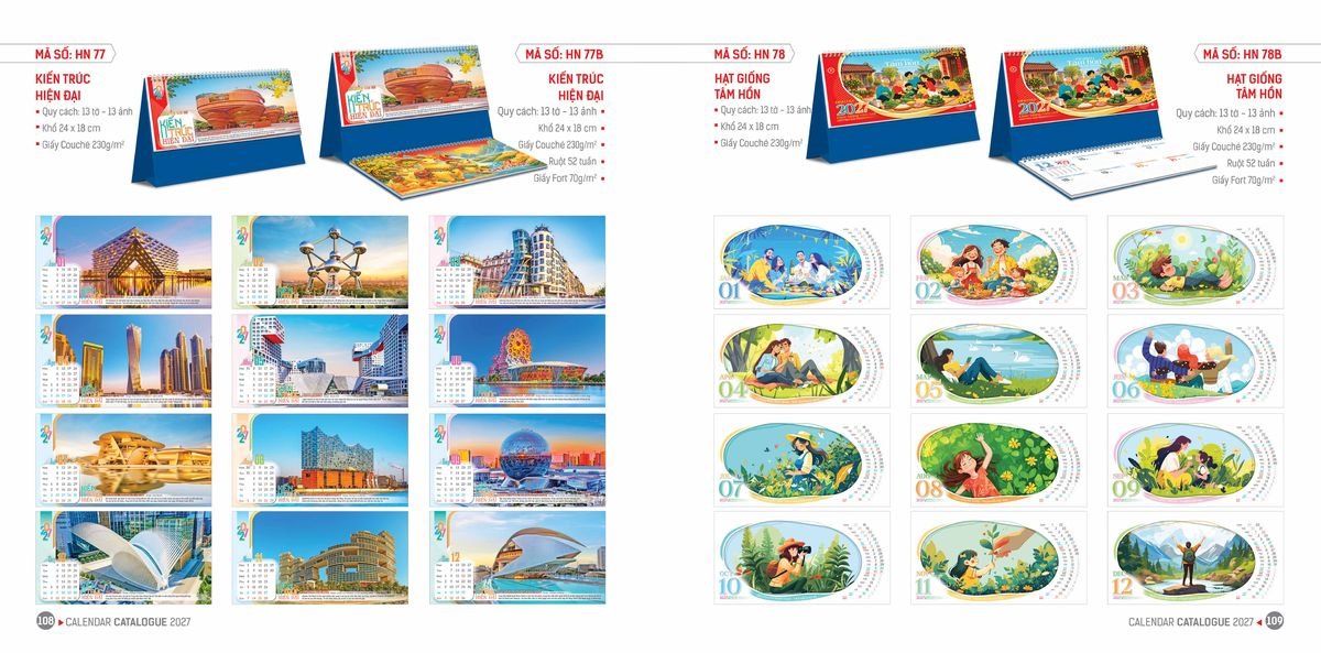 Lịch Bloc Hoa Niên 2027 ĐP DPHN53 Quà Tặng Tri Ân Ngành Giáo Dục & Nhà Trường