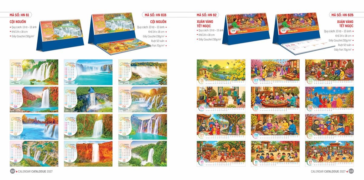 Lịch Bloc Hoa Niên 2027 ĐP DPHN55 Quà Tặng Tri Ân Ngành Giáo Dục & Nhà Trường