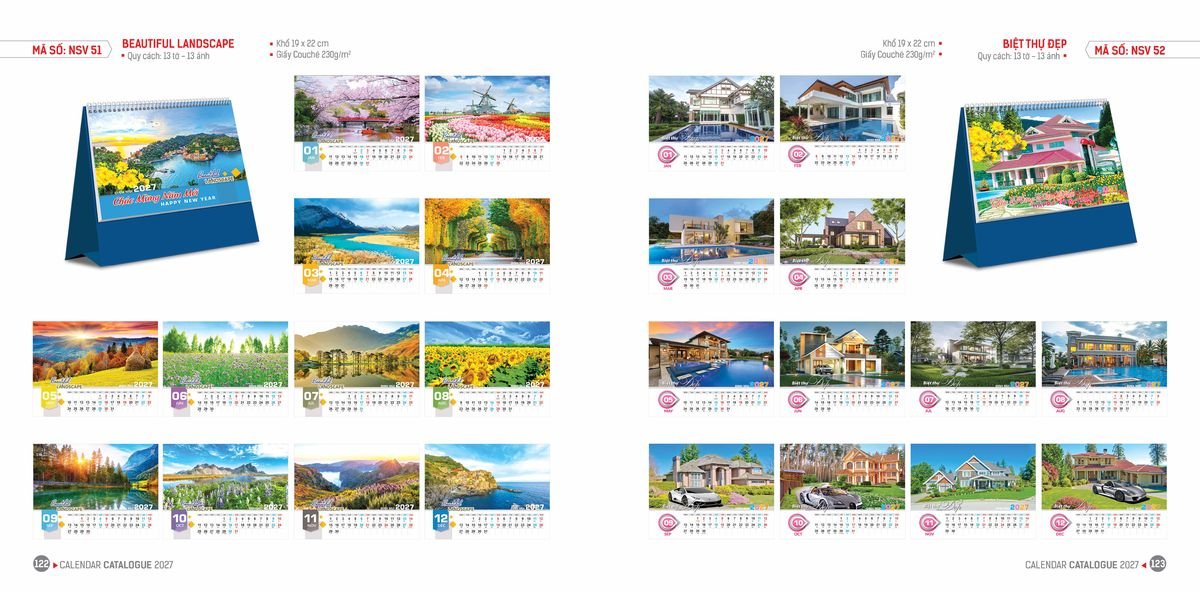 Lịch Bloc Hoa Niên 2027 ĐP DPHN60 Quà Tặng Tri Ân Ngành Giáo Dục & Nhà Trường