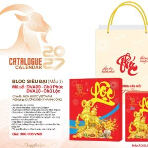 Lịch Bloc Siêu Đại 2027 DVA Mẫu DVA09 (20 x 30cm) Quà Tặng Tri Ân Ngành Giáo Dục & Nhà Trường in logo doanh nghiệp quà tặng Tết tại Quà Tặng Giáo Dục VN