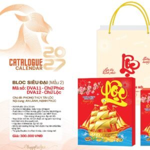 Lịch Bloc Siêu Đại 2027 DVA Mẫu DVA12 (20 x 30cm) Quà Tặng Tri Ân Ngành Giáo Dục & Nhà Trường in logo doanh nghiệp quà tặng Tết tại Quà Tặng Giáo Dục VN