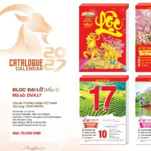 Lịch Bloc 2027 DVA Mẫu DVA17 (13 x 19cm) Quà Tặng Tri Ân Ngành Giáo Dục & Nhà Trường in logo doanh nghiệp quà tặng Tết tại Quà Tặng Giáo Dục VN