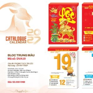 Lịch Bloc 2027 DVA Mẫu DVA19 - Thuận Buồm Xuôi Gió (29 x 41 cm) Quà Tặng Tri Ân Ngành Giáo Dục & Nhà Trường in logo doanh nghiệp quà tặng Tết tại Quà Tặng Giáo Dục VN