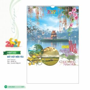 Lịch Treo Tường Lò Xo 2027 HBT Mẫu HBT03 (40 x 60cm) Quà Tặng Tri Ân Ngành Giáo Dục & Nhà Trường in logo doanh nghiệp quà tặng Tết tại Quà Tặng Giáo Dục VN