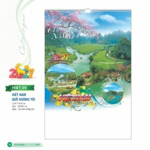 Lịch Treo Tường Lò Xo 2027 HBT Mẫu HBT05 (40 x 60cm) Quà Tặng Tri Ân Ngành Giáo Dục & Nhà Trường in logo doanh nghiệp quà tặng Tết tại Quà Tặng Giáo Dục VN