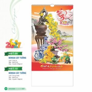 Lịch Treo Tường Lò Xo 2027 HBT Mẫu HBT10 (36 x 70cm) Quà Tặng Tri Ân Ngành Giáo Dục & Nhà Trường in logo doanh nghiệp quà tặng Tết tại Quà Tặng Giáo Dục VN