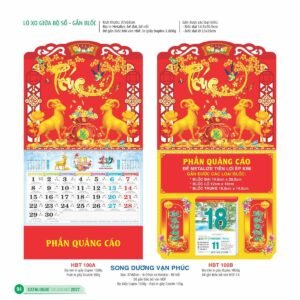 Lịch Treo Tường Lò Xo 2027 HBT Mẫu HBT101B (23  x  24 cm) Quà Tặng Tri Ân Ngành Giáo Dục & Nhà Trường in logo doanh nghiệp quà tặng Tết tại Quà Tặng Giáo Dục VN