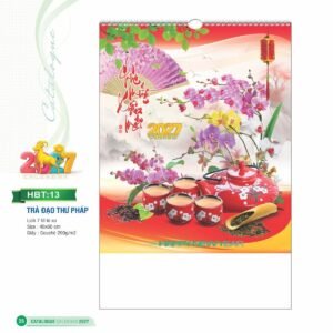Lịch Treo Tường Lò Xo 2027 HBT Mẫu HBT13 (40 x 60cm) Quà Tặng Tri Ân Ngành Giáo Dục & Nhà Trường in logo doanh nghiệp quà tặng Tết tại Quà Tặng Giáo Dục VN