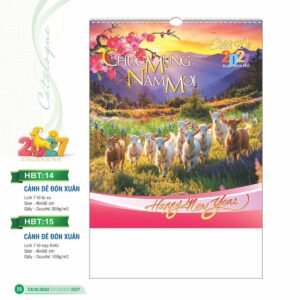 Lịch Treo Tường Lò Xo 2027 HBT Mẫu HBT15 (40 x 60cm) Quà Tặng Tri Ân Ngành Giáo Dục & Nhà Trường in logo doanh nghiệp quà tặng Tết tại Quà Tặng Giáo Dục VN