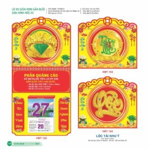 Lịch Treo Tường Lò Xo 2027 HBT Mẫu HBT152 (30 x 60cm) Quà Tặng Tri Ân Ngành Giáo Dục & Nhà Trường in logo doanh nghiệp quà tặng Tết tại Quà Tặng Giáo Dục VN
