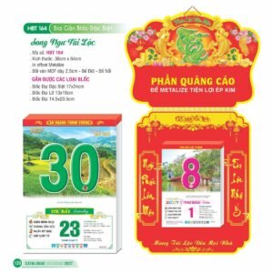 Lịch Bloc Đại Đặc Biệt 2027 HBT Mẫu HBT166 - Lộc Xuân (17 x 24cm) Quà Tặng Tri Ân Ngành Giáo Dục & Nhà Trường in logo doanh nghiệp quà tặng Tết tại Quà Tặng Giáo Dục VN