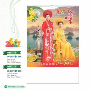 Lịch Bloc 2027 HBT Mẫu HBT18 (29 x 41 cm) Quà Tặng Tri Ân Ngành Giáo Dục & Nhà Trường in logo doanh nghiệp quà tặng Tết tại Quà Tặng Giáo Dục VN