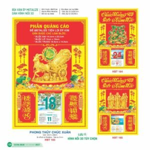 Lịch Bìa Treo 2027 HBT Mẫu HBT188 (15 x 19cm) Quà Tặng Tri Ân Ngành Giáo Dục & Nhà Trường in logo doanh nghiệp quà tặng Tết tại Quà Tặng Giáo Dục VN