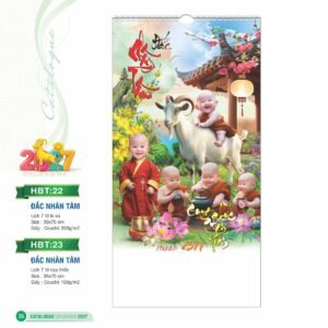Lịch Treo Tường Lò Xo 2027 HBT Mẫu HBT23 (36 x 70cm) Quà Tặng Tri Ân Ngành Giáo Dục & Nhà Trường in logo doanh nghiệp quà tặng Tết tại Quà Tặng Giáo Dục VN